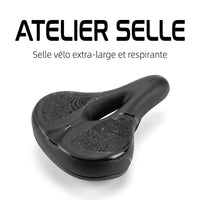Selle de vélo confort ultra large 25,5 cm avec suspension – VTT, ville et vélo électrique