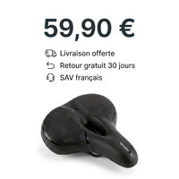 Selle de vélo confort ultra large 25,5 cm avec suspension – VTT, ville et vélo électrique