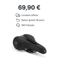 Selle de vélo confort large et épaisse – VTT, ville et cyclotourisme