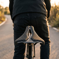 Selle de vélo carbone imprimée 3D ultra-légère 14 cm – route et VTT
