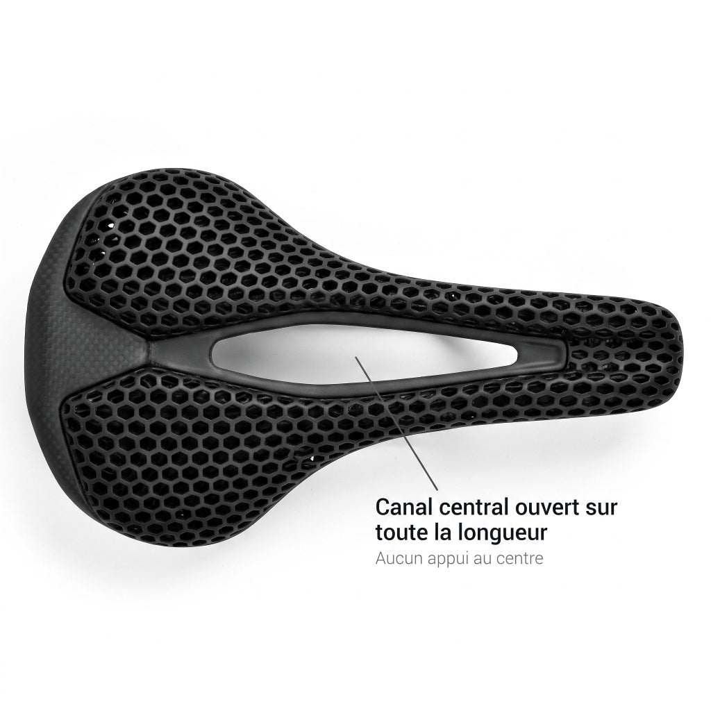 Selle de vélo carbone imprimée 3D ultra-légère 14 cm – route et VTT