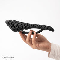 Selle de vélo carbone imprimée 3D ultra-légère 14 cm – route et VTT