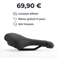Selle de vélo confort large 17 cm à canal central – VTT et vélo de ville