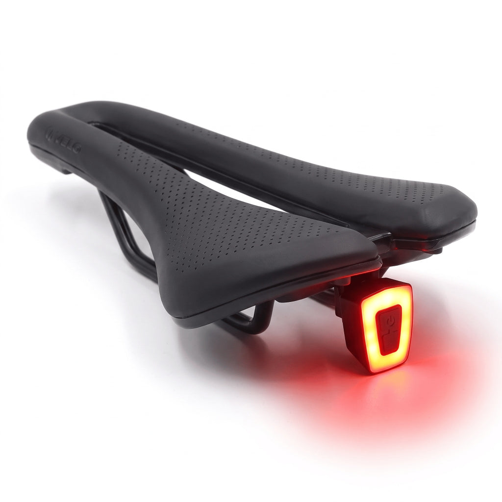 Selle de vélo route 14 cm avec feu arrière – triathlon, VTT et vélo de course