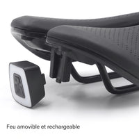 Selle de vélo route 14 cm avec feu arrière – triathlon, VTT et vélo de course