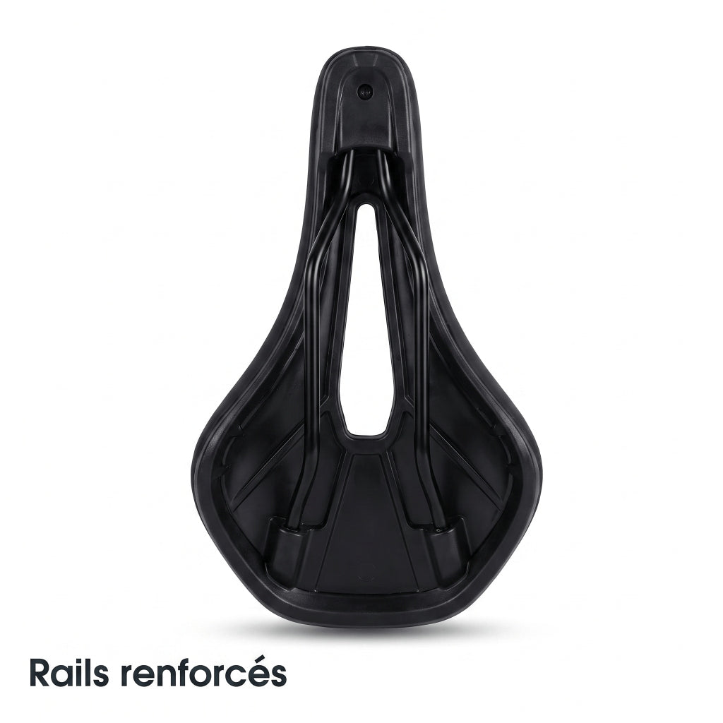 Selle de vélo légère 15 cm nez court à canal central – route et VTT
