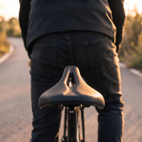 Selle de vélo en cuir PU 15,5 cm à canal central – route et VTT