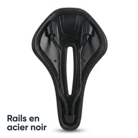 Selle de vélo en cuir PU 15,5 cm à canal central – route et VTT
