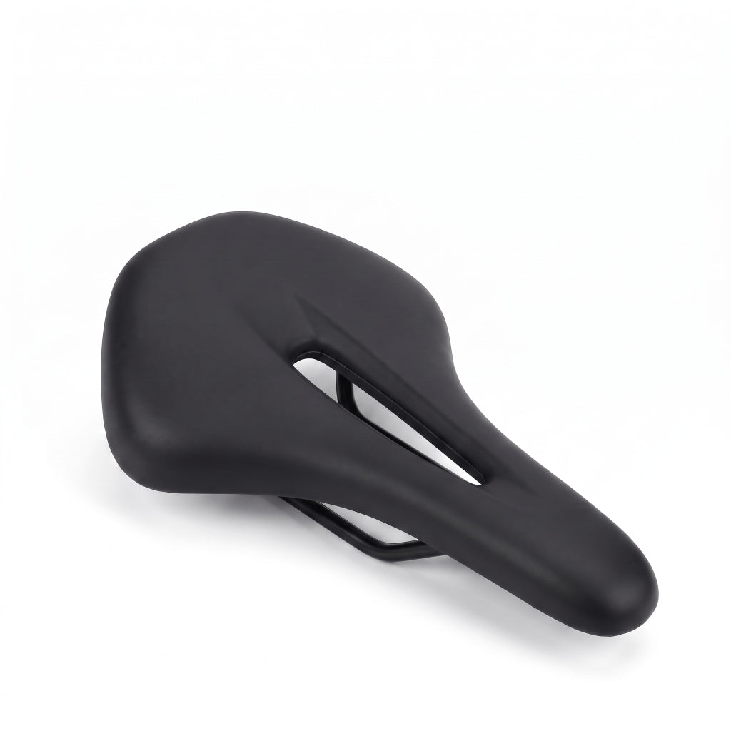 Selle de vélo en cuir PU 15,5 cm à canal central – route et VTT