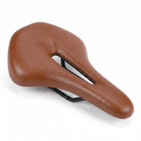 Selle de vélo en cuir PU 15,5 cm à canal central – route et VTT