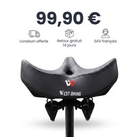 Selle de vélo confort extra large 26 cm – ville, VTT et vélo électrique