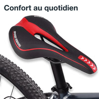 Selle de vélo confort 16 cm en gel à canal central – VTT, route et ville