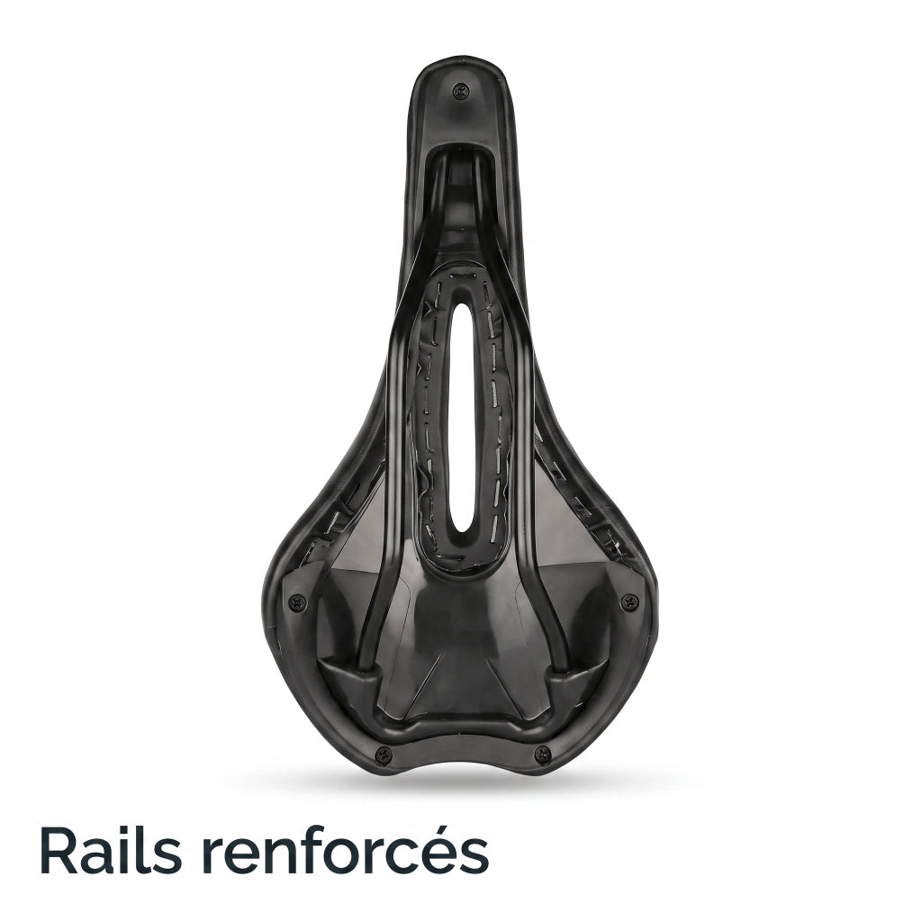 Selle de vélo confort 16 cm en gel à canal central – VTT, route et ville