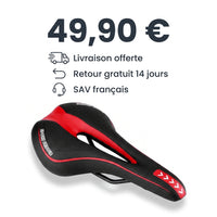 Selle de vélo confort 16 cm en gel à canal central – VTT, route et ville