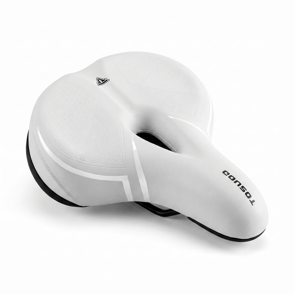 Selle de vélo confort ultra large 25,5 cm avec suspension – VTT, ville et vélo électrique