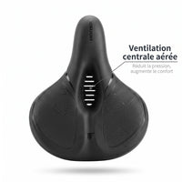 Selle de vélo confort ultra large 25,5 cm avec suspension – VTT, ville et vélo électrique