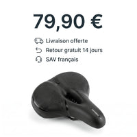 Selle de vélo confort ultra large 25,5 cm avec suspension – VTT, ville et vélo électrique