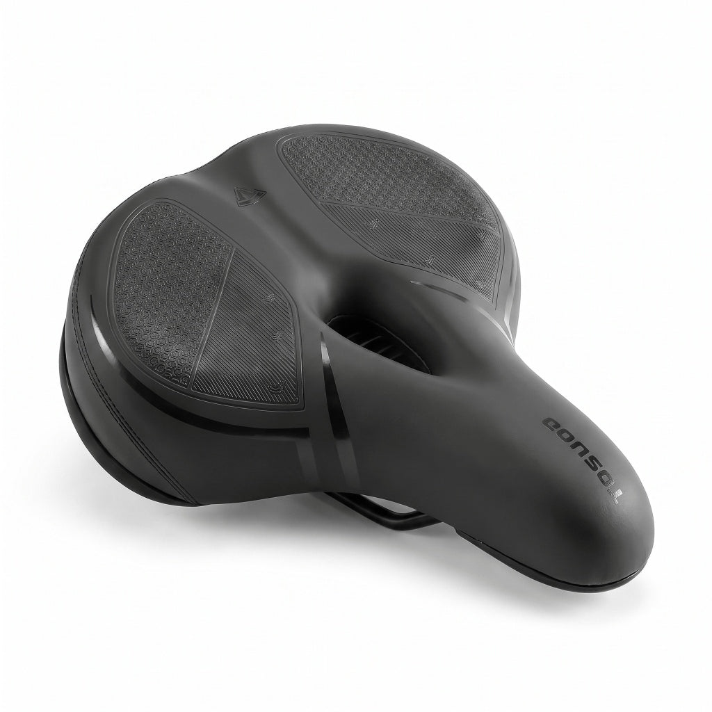 Selle de vélo confort ultra large 25,5 cm avec suspension – VTT, ville et vélo électrique