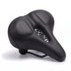 Selle de vélo confort large en cuir avec feu arrière – ville, VTT et vélo électrique