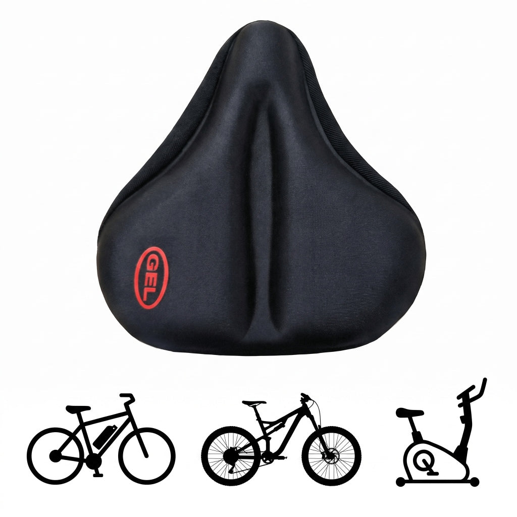Housse de selle vélo électrique en silicone – large 26 cm, coussin épais