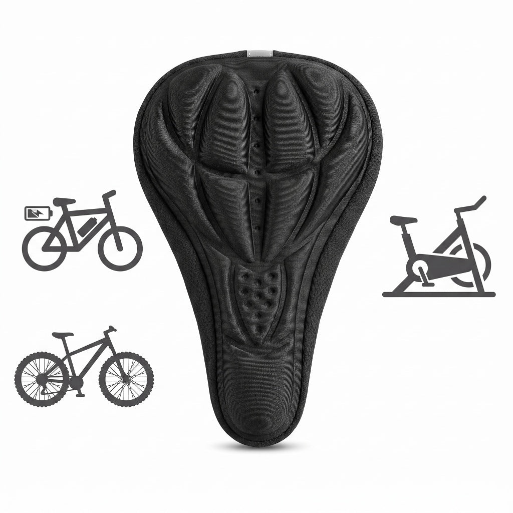 Housse de selle vélo en gel silicone 3D – coussin confort anti-douleur