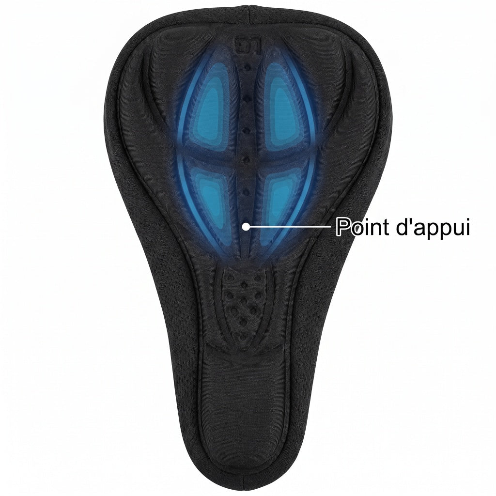 Housse de selle vélo en gel silicone 3D – coussin confort anti-douleur