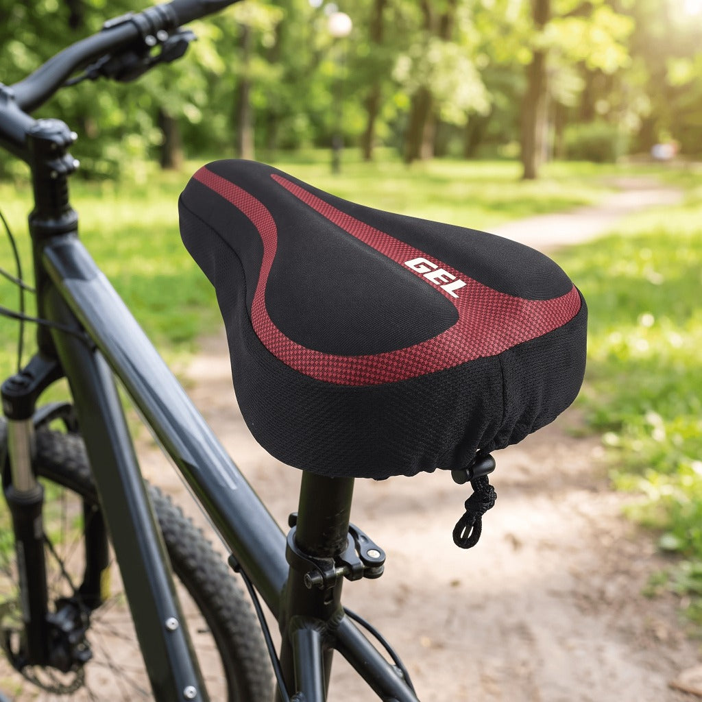 Housse de selle vélo en gel – ajustable, pour vélo d'appartement et de ville