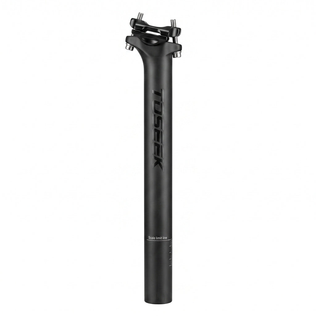 Tige de Selle Carbone Ultra-Légère (200g) - VTT & Route - Noir Mat