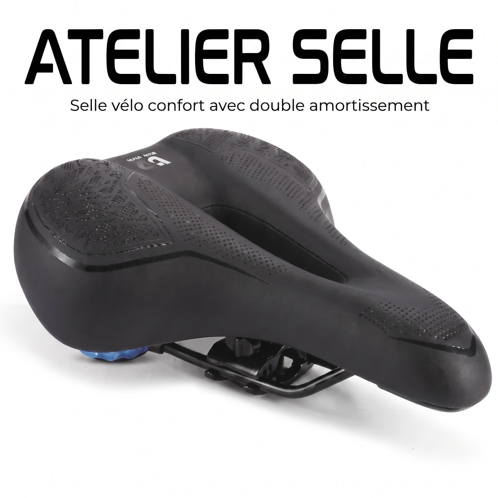 Selle de vélo confort large et épaisse – VTT, ville et cyclotourisme