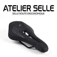 Selle de vélo légère 15 cm nez court à canal central – route et VTT