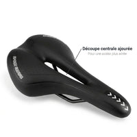 Selle de vélo confort 16 cm en gel à canal central – VTT, route et ville