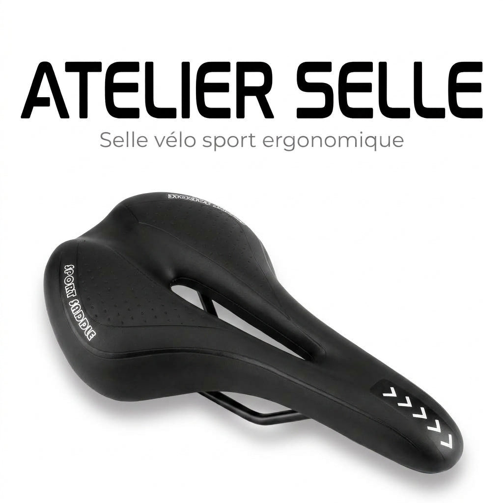 Selle de vélo confort 16 cm en gel à canal central – VTT, route et ville