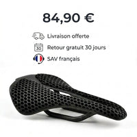 Selle de vélo carbone imprimée 3D ultra-légère 14 cm – route et VTT