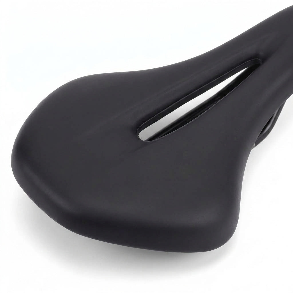 Selle de vélo en cuir PU 15,5 cm à canal central – route et VTT