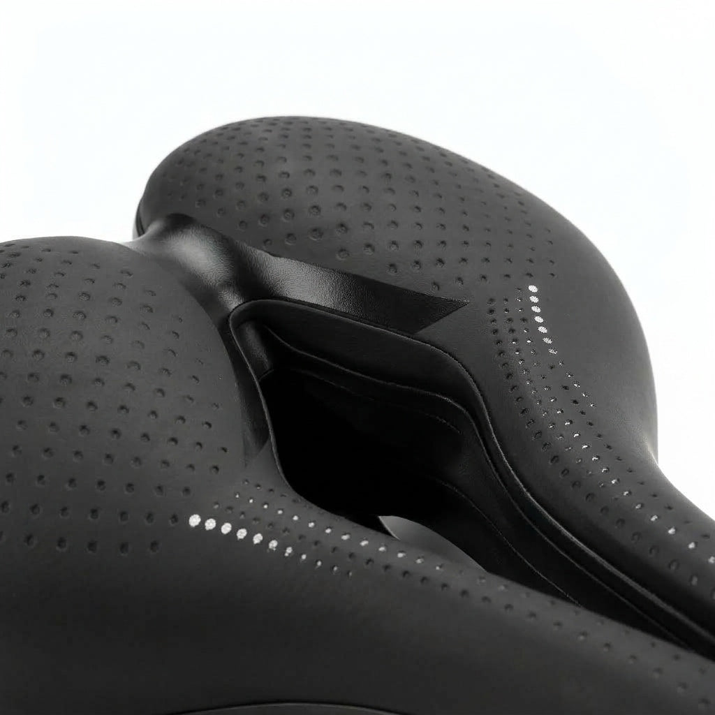 Selle de vélo confort large 17 cm à canal central – VTT et vélo de ville